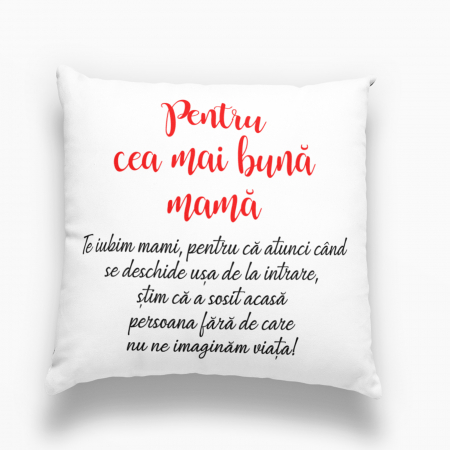 Perne personalizate - Pernă personalizată - Cea mai bună mamă - NARI