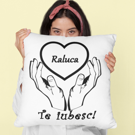Pernă personalizată cu nume - Te iubesc - Nari [1]