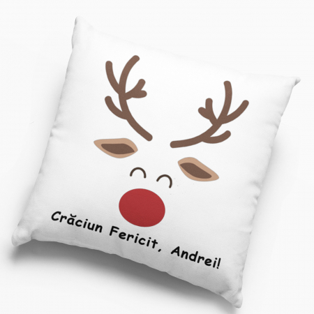 Pernă personalizată  cu nume - Crăciun fericit! Model 2 - Nari [2]