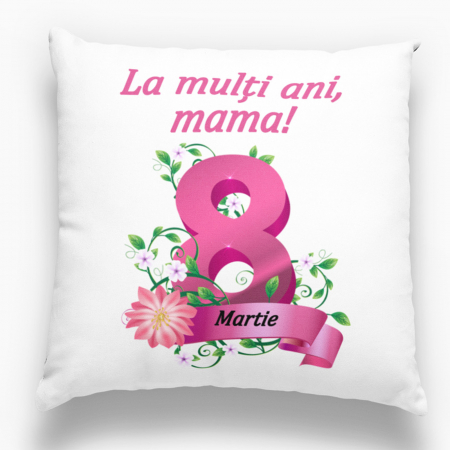 Perne personalizate - Pernă personalizată cu textul„ La mulți ani, mama ” - Nari