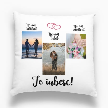 Perne personalizate - Pernă personalizată - Te iubesc! - Model 3 - Nari