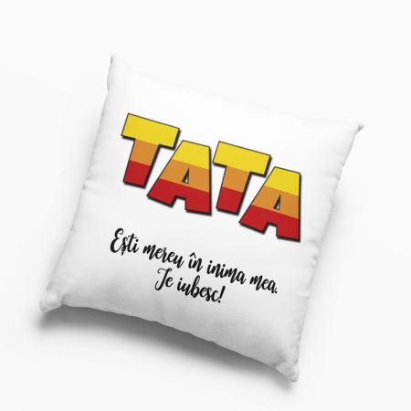 Pernă personalizată - TATA, mereu în inima mea  - NARI [1]
