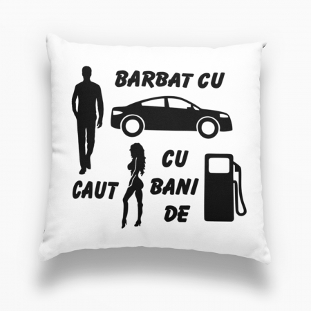 Perne personalizate - Pernă personalizată - Bărbat cu mașină...NARI