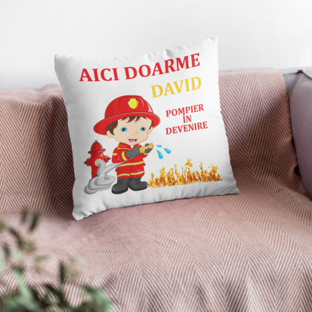 Pernă personalizată - Pompier în devenire! - NARI [1]