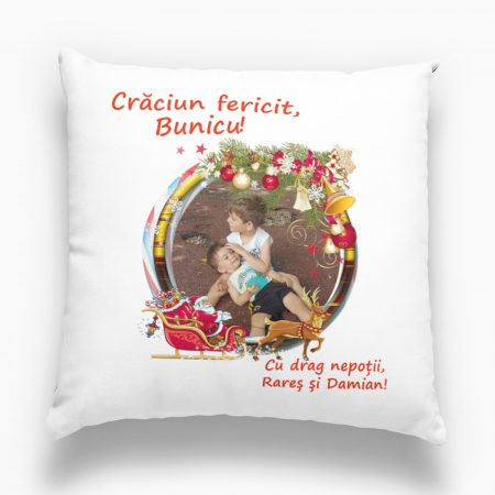 Pernă personalizată pentru bunici - Crăciun fericit! - Nari [1]