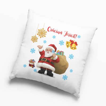 Pernă personalizată  Crăciun Fericit! model 4 - Nari [1]