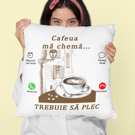 Pernă personalizată - Cafeaua mă cheamă...- Nari [1]
