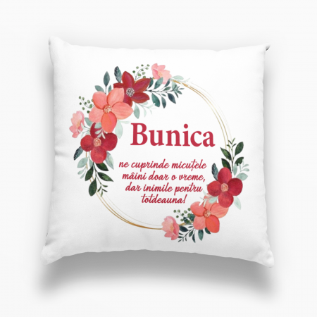 Perne personalizate - Pernă personalizată cu mesaj pentru bunică - NARI