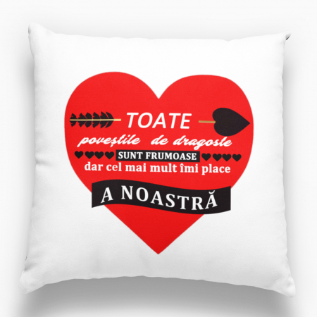 Pernă personalizată - Povestea noastră! - Nari
