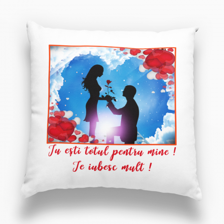 Valentine s Day❤️ - Pernă personalizată - Tu ești totul pentru mine! - Nari
