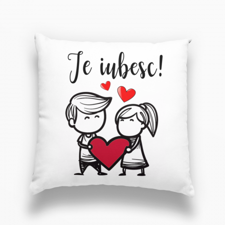 Perne personalizate - Pernă personalizată - Te iubesc! - Model 4 - NARI