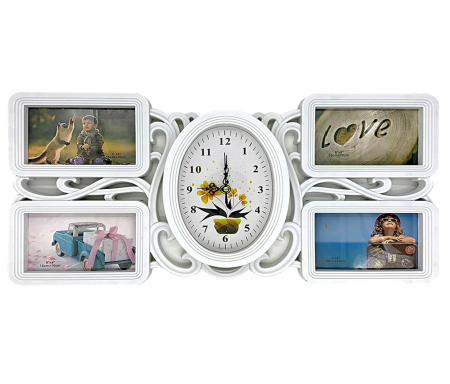 Rame foto personalizate - Rama foto ceas personalizată cu 4 poze - NARI