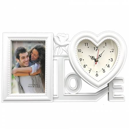 Rame foto personalizate - Ramă foto Love cu ceas personalizată - Nari