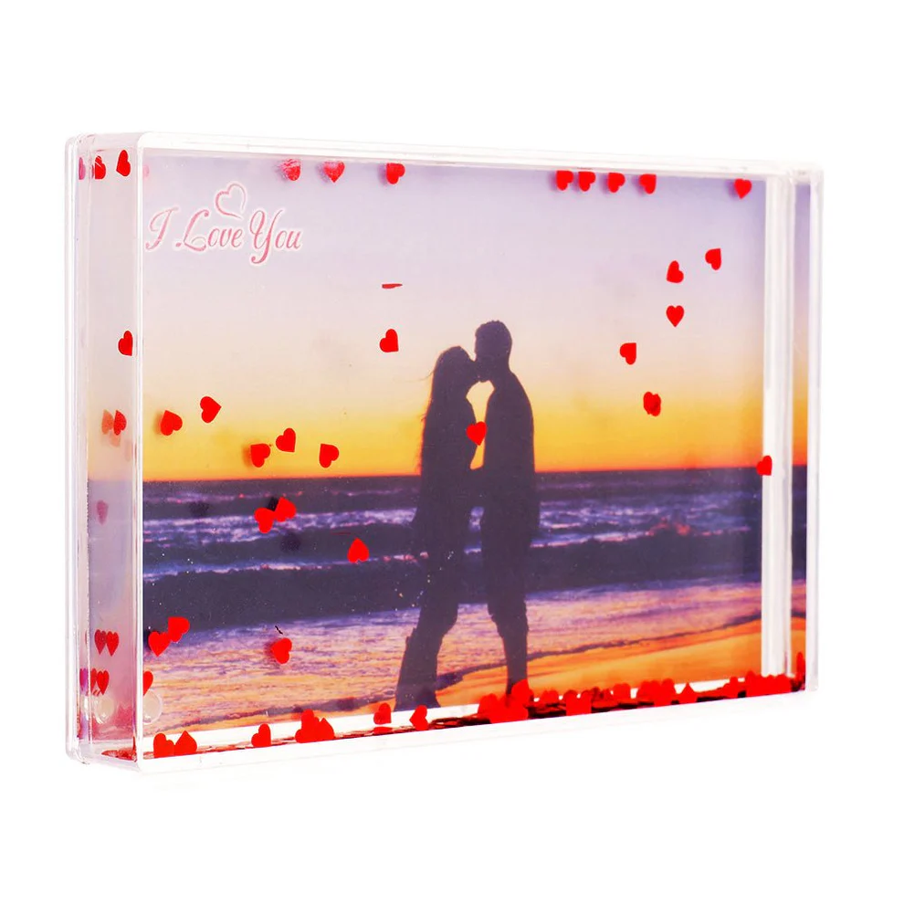 Ramă foto personalizată dreptunghi cu inimi  - NARI [1]