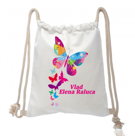 Rucsacuri personalizate - Rucsac personalizat cu nume - fluturi - Nari