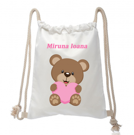 Rucsacuri personalizate - Rucsac personalizat cu nume - ursuleț - Nari