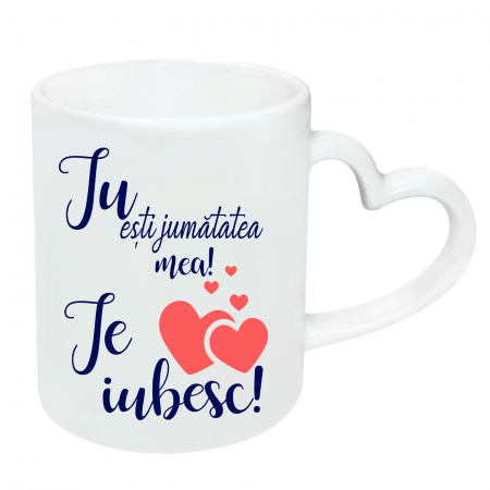 Valentine s Day❤️ - Cană personalizată - Tu ești jumătatea mea! - NARI