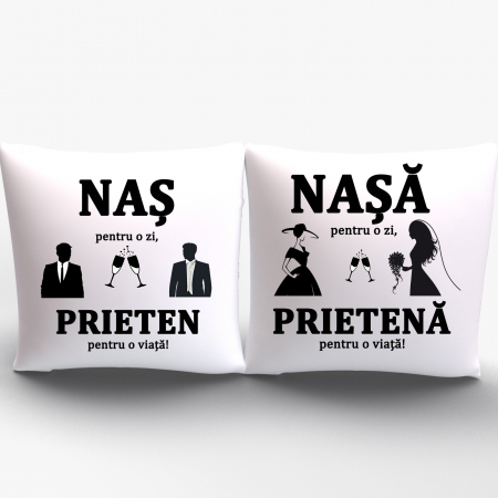 Set perne personalizate - ”Nași pentru o zi, prieteni pentru o viață„ - Nari [1]