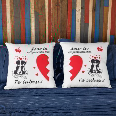 Set perne personalizate pentru cuplu - Doar tu ești jumătatea mea - Nari [2]