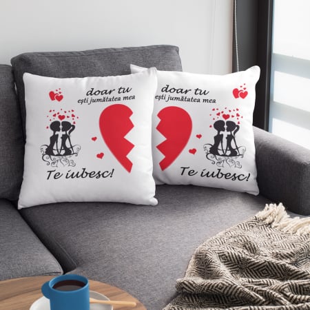 Set perne personalizate pentru cuplu - Doar tu ești jumătatea mea - Nari [1]