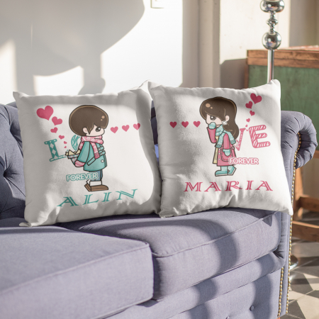 Set perne personalizate pentru cuplu - Forever Love - Nari [2]