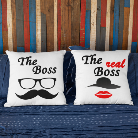 Set perne personalizate pentru cuplu ”The Boss și The Real Boss„ -  Nari [1]