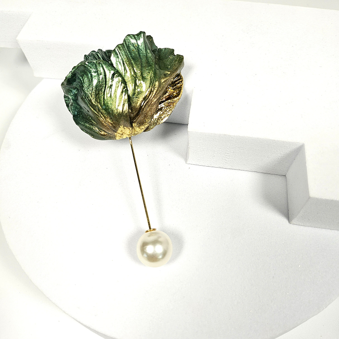 Narru- Brosa handmade din lut polimeric si rasina [3]