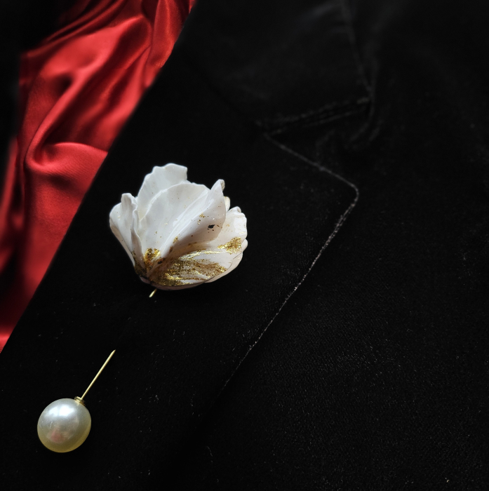 Narru- Brosa handmade din lut polimeric si rasina [5]