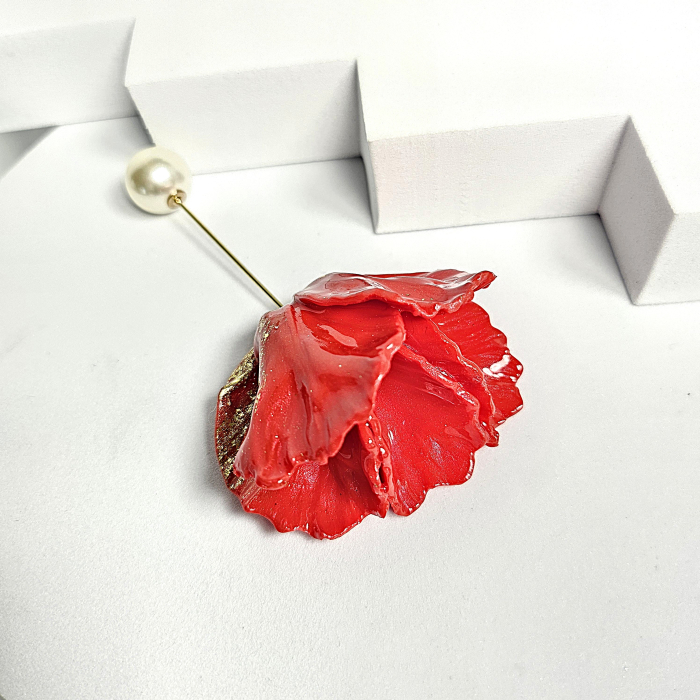 Narru- Brosa handmade din lut polimeric si rasina [2]