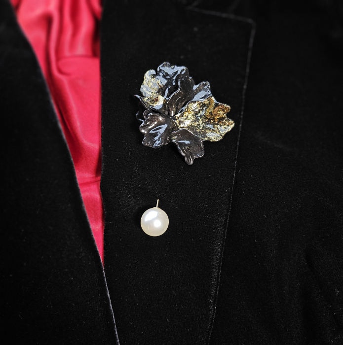 Narru- Brosa handmade din lut polimeric si rasina [2]