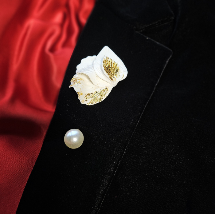 Narru- Brosa handmade din lut polimeric si rasina [2]