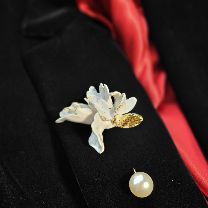 Narru- Brosa handmade din lut polimeric si rasina [3]