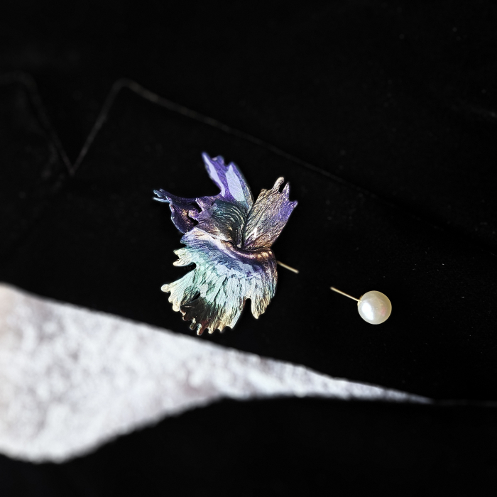 Narru- Brosa handmade din lut polimeric si rasina [3]