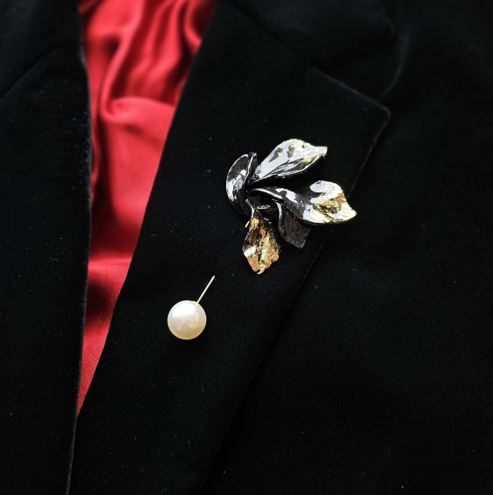 Narru- Brosa handmade din lut polimeric si rasina [3]