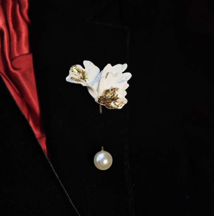 Narru- Brosa handmade din lut polimeric si rasina [2]