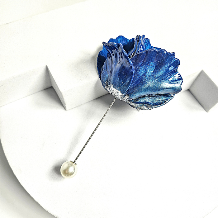 Narru- Brosa handmade din lut polimeric si rasina [3]