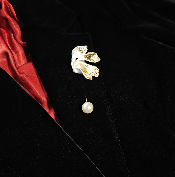 Narru- Brosa handmade din lut polimeric si rasina [2]