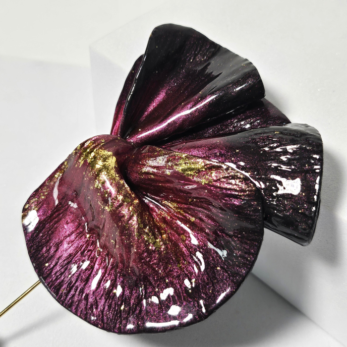 Narru- Brosa handmade din lut polimeric si rasina [3]