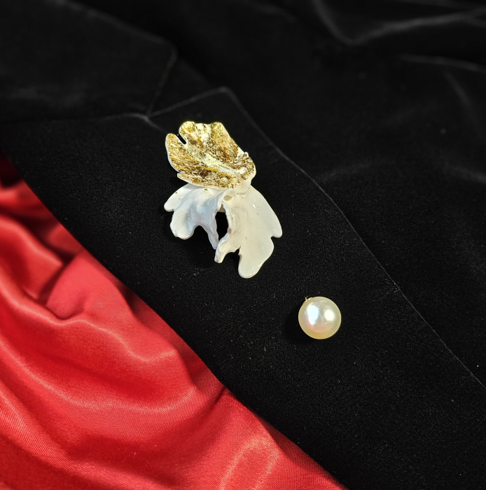 Narru- Brosa handmade din lut polimeric si rasina [3]