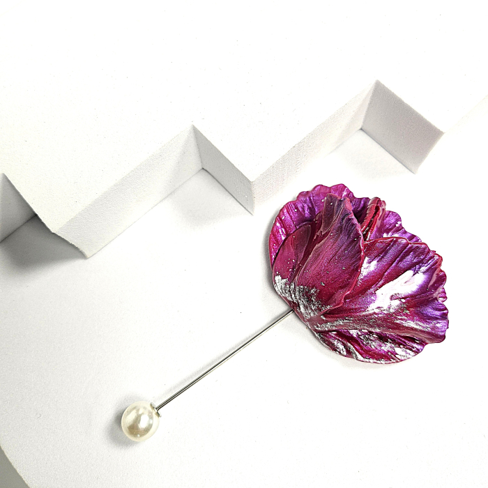 Narru- Brosa handmade din lut polimeric si rasina [2]