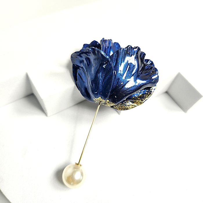 Narru- Brosa handmade din lut polimeric si rasina [3]