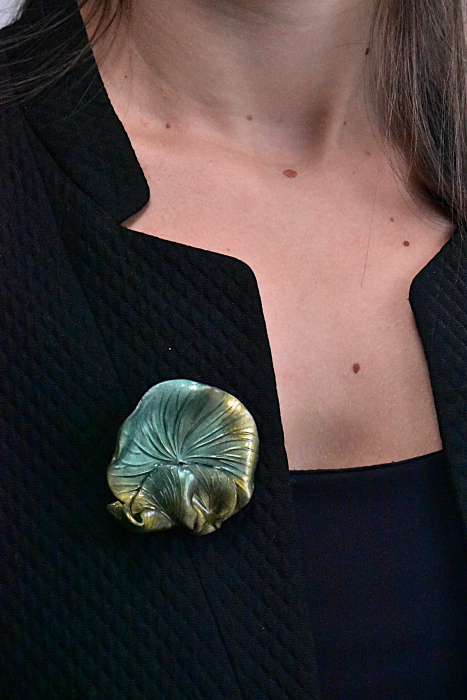 Narru- Brosa handmade din lut polimeric si rasina [2]