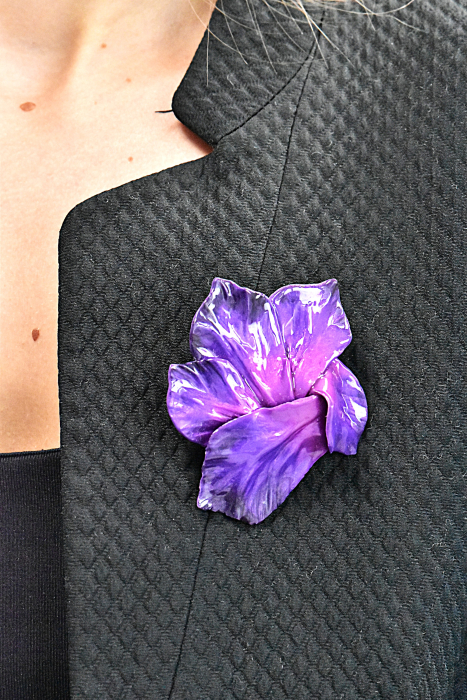 Narru- Brosa handmade din lut polimeric si rasina [3]