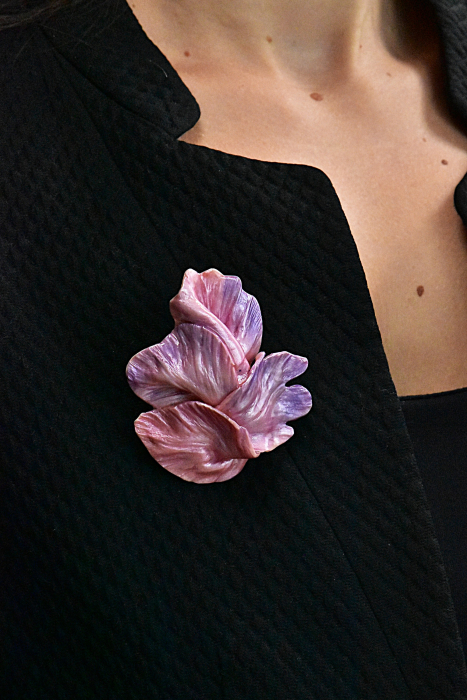 Narru- Brosa handmade din lut polimeric si rasina [2]