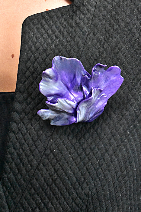 Narru- Brosa handmade din lut polimeric si rasina [2]