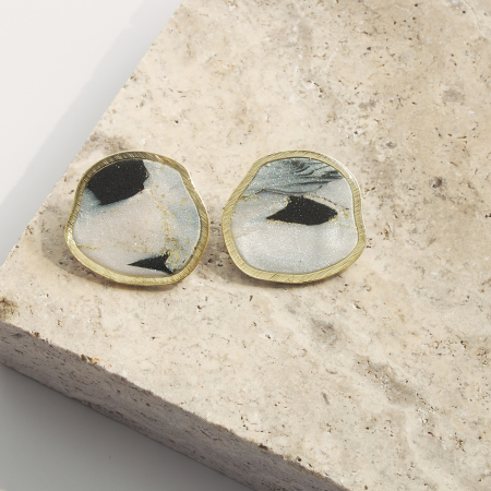 Cercei handmade din lut polimeric si rasina epoxidica