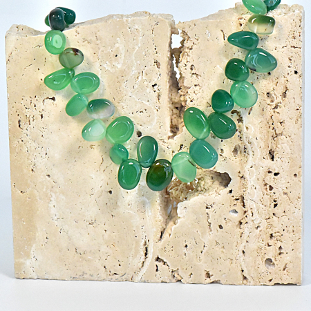 Pietre semipretioase - Colier Narru din Onix Verde