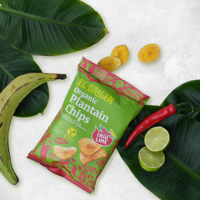 Chipsuri din banane plantain cu chilli si lime, 80g, ECO fara gluten [2]