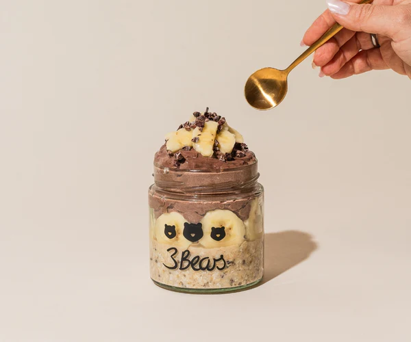 Overnight Oats Porridge banane, 400 g, vegan, fara zahar [3]