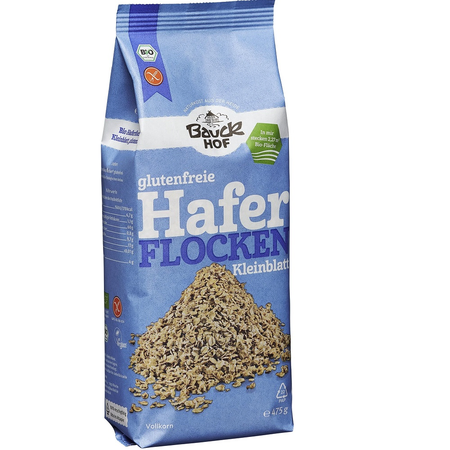 Alimente fara gluten - Fulgi mici de ovaz fara gluten, bio, BauckHof, 475 g